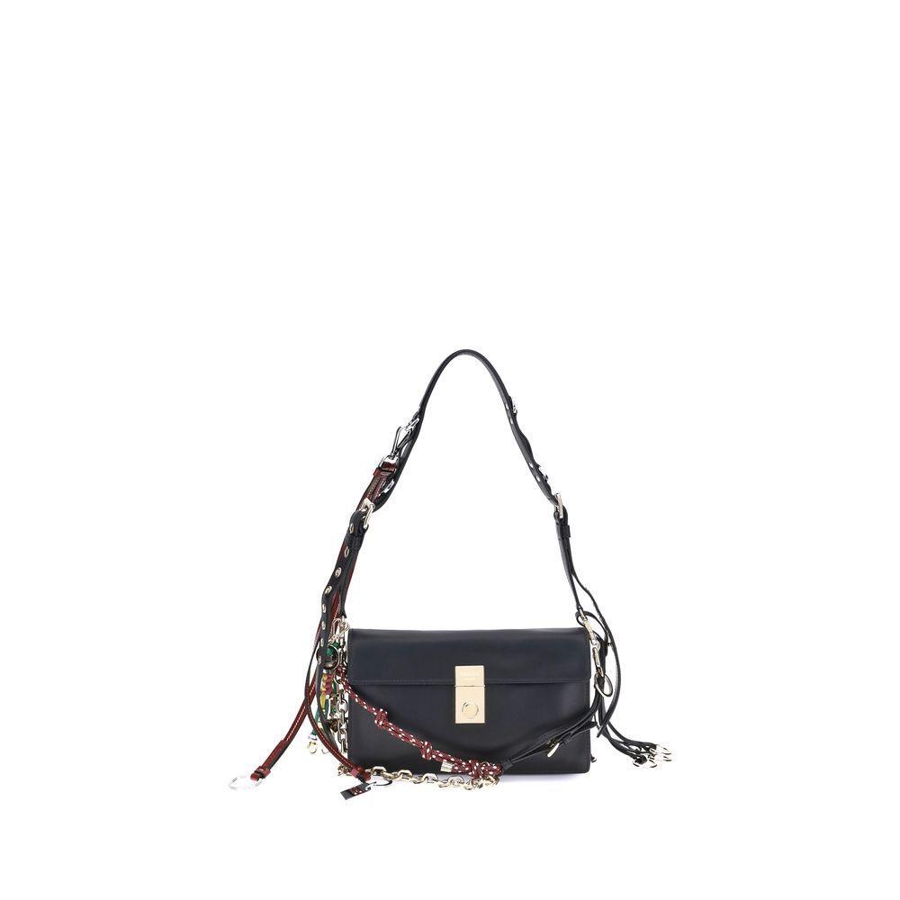 Front view with bag zipped and handles upright.