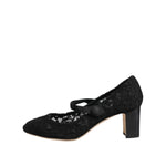 Dolce & Gabbana Black Mary Jane Taormina Lace Pumps Shoes LA12718-40