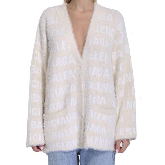 Balenciaga Wool Blend Jacquard Cardigan BA-8776932819156-S