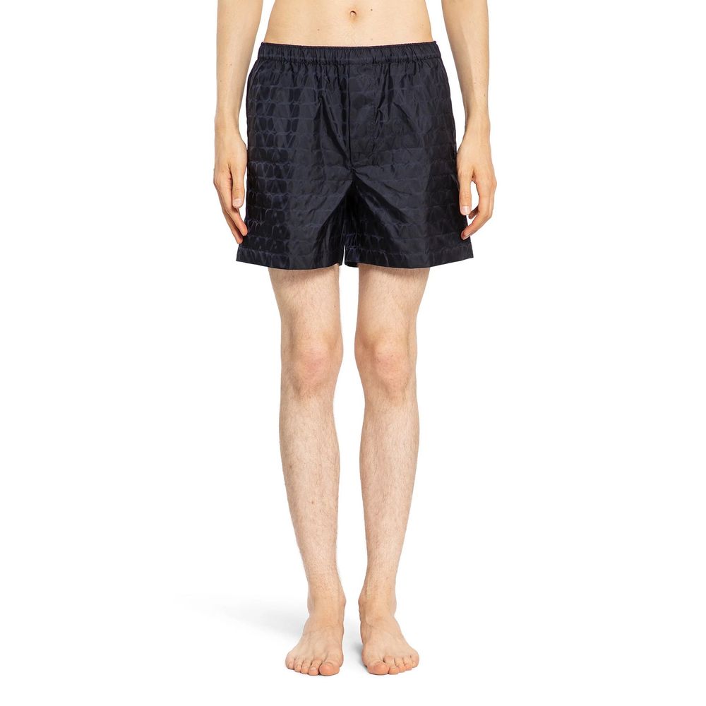 Valentino Blue Polyamide Shorts