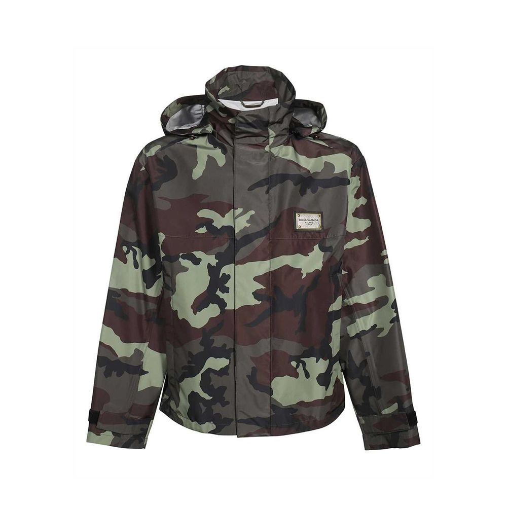 Dolce & Gabbana Green Polyamide Shell Jacket