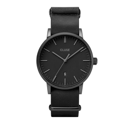 Cluse Black Leather Watch CLCW0101501010AC