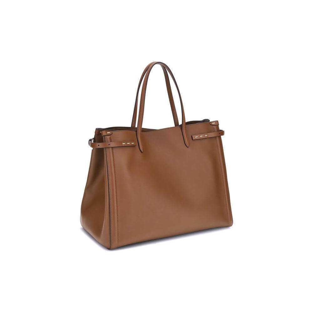 Front view with bag zipped and handles upright.