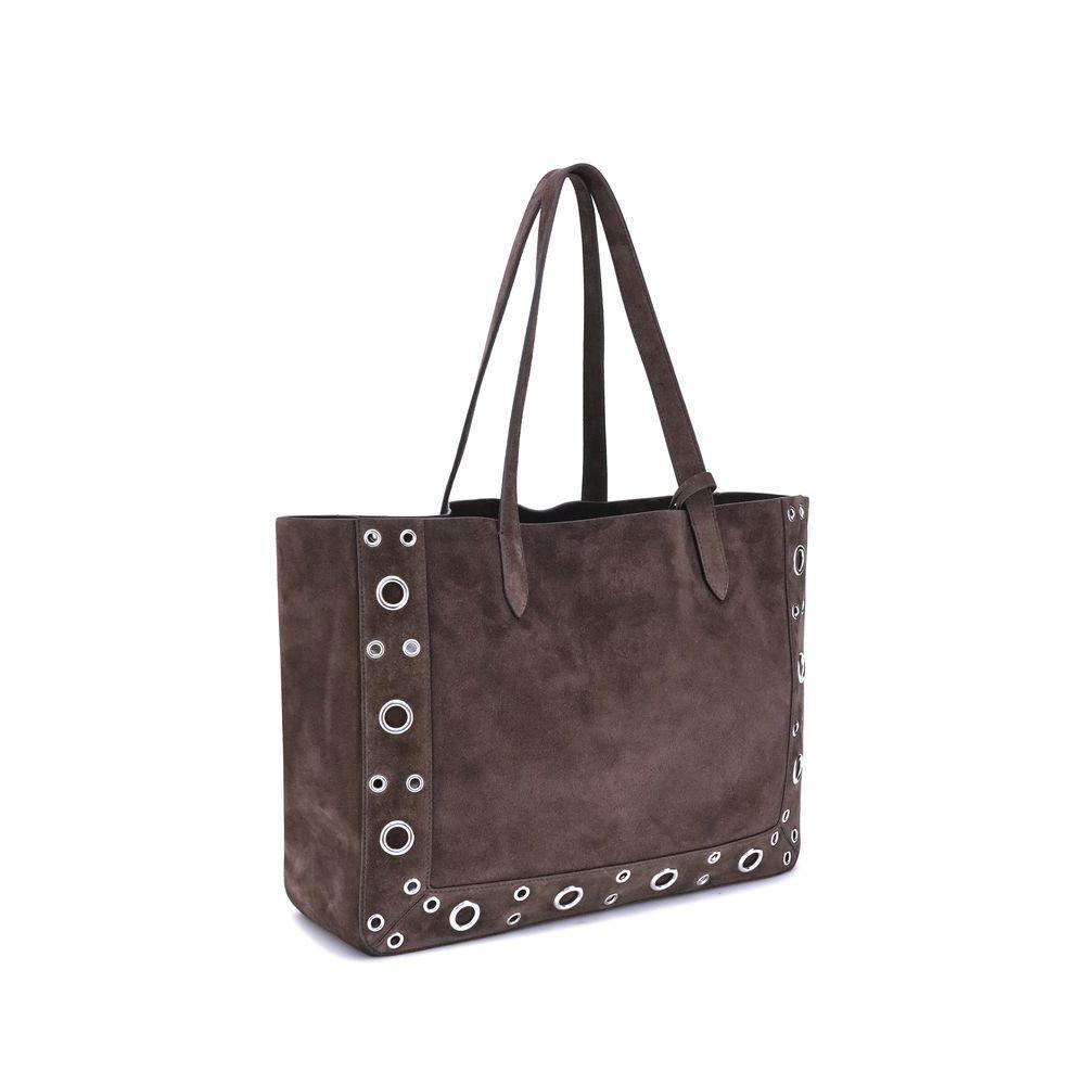 Front view with bag zipped and handles upright.