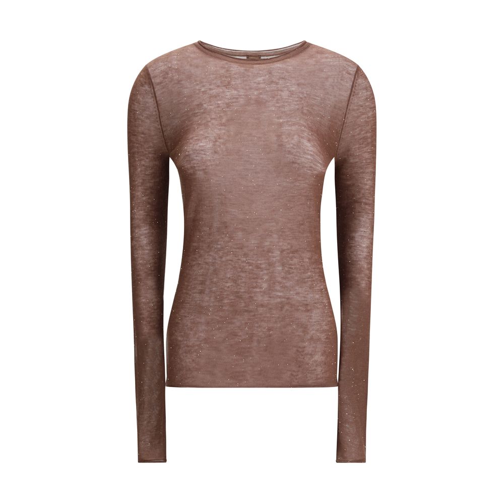 PINKO Brown Wool Sweatshirt