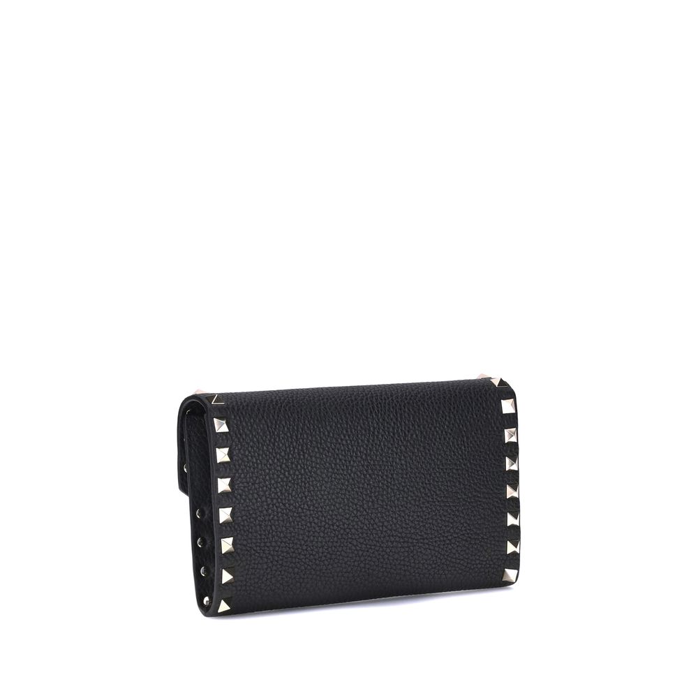 Valentino Garavani Black Calf Leather Bos Taurus Wallet