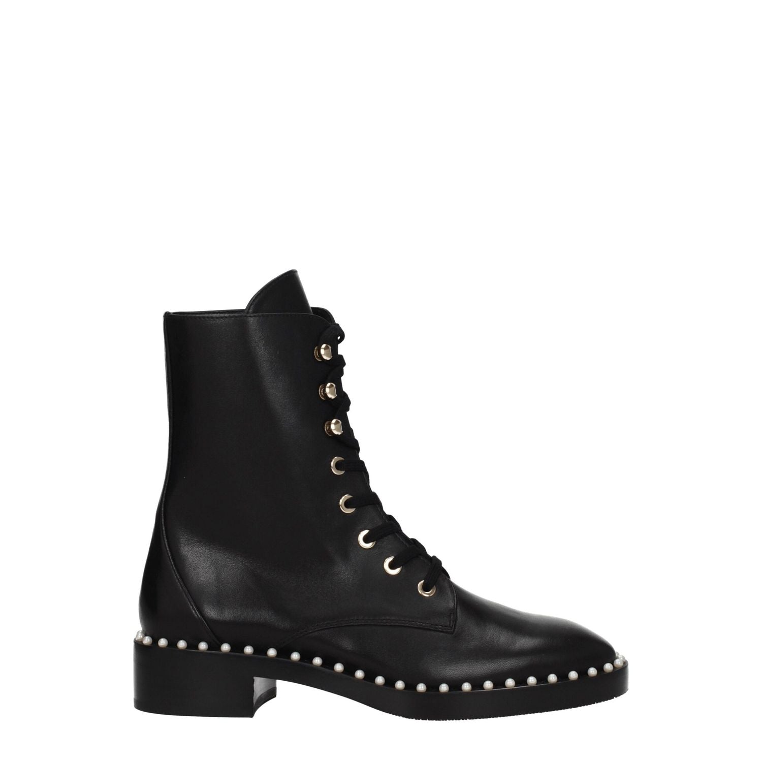 Stuart Weitzman Black Leather Ankle Boots