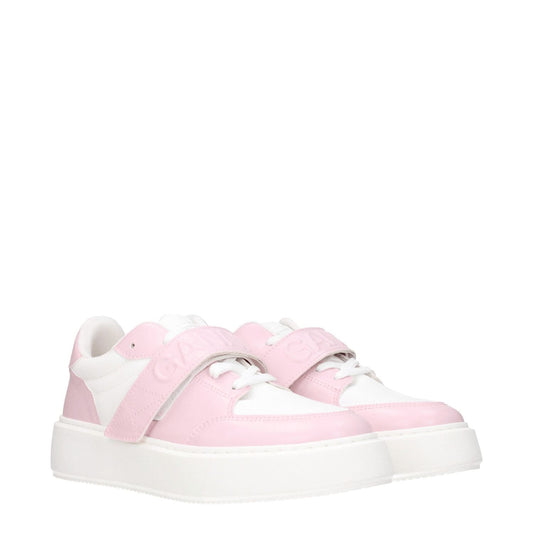 Ganni Pink Leather Low Tops