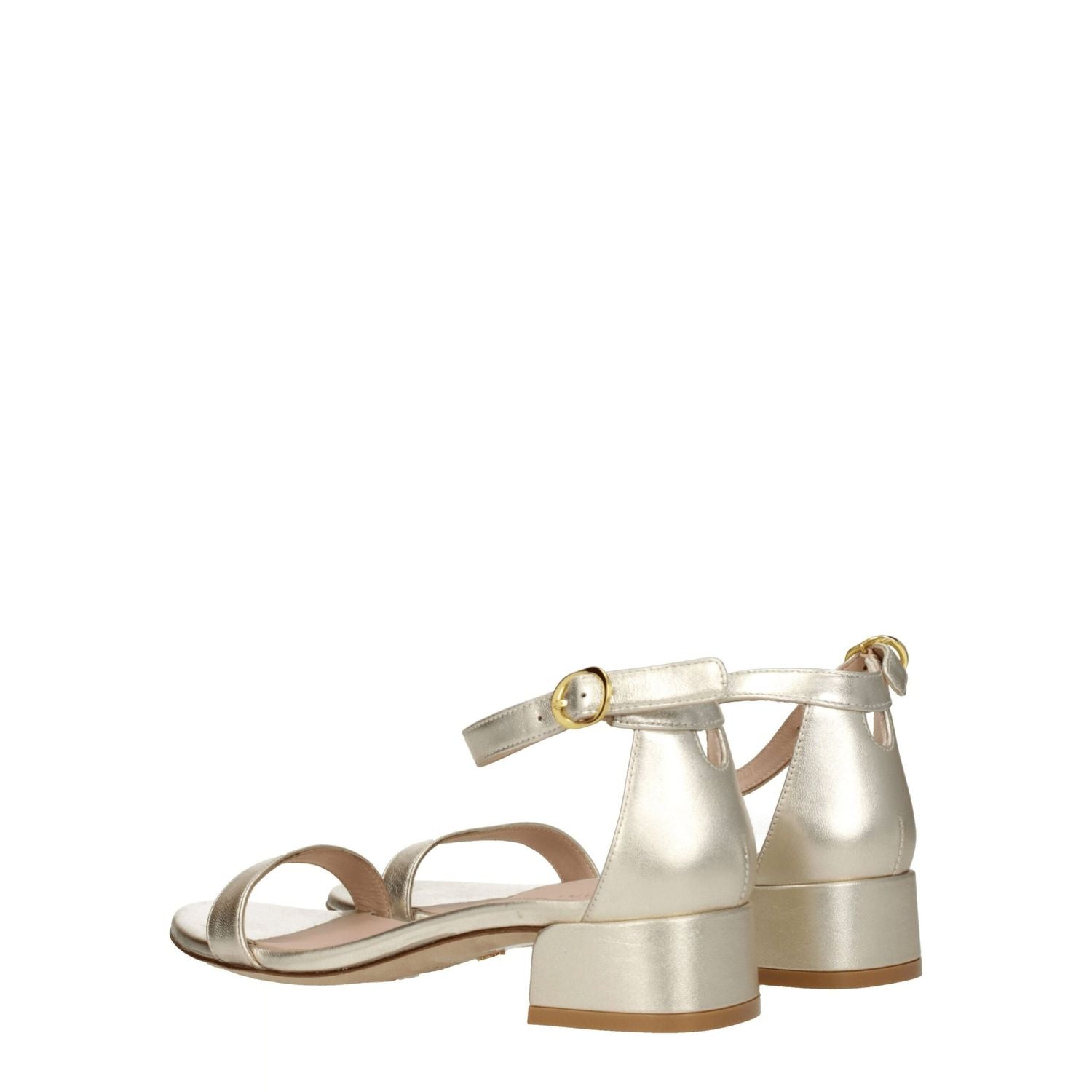 Stuart Weitzman Gold Leather Sandals