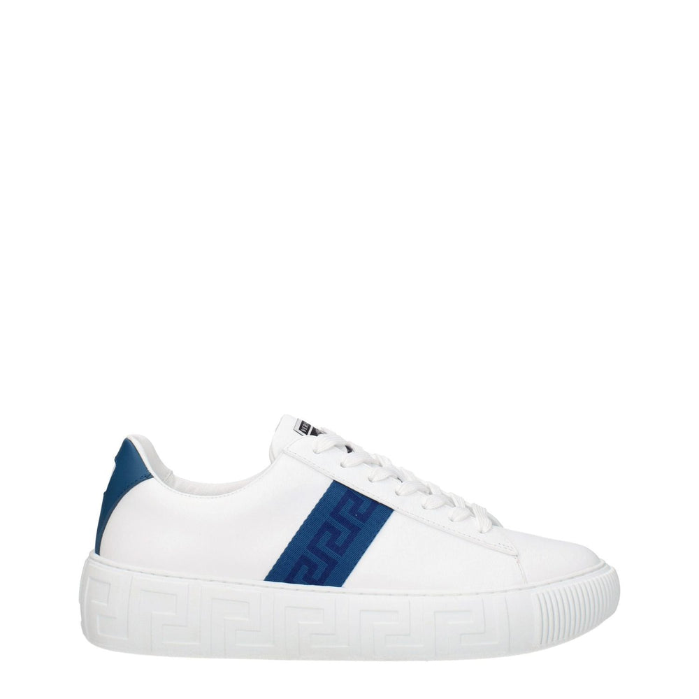 Versace White Leather Low Tops VE-8547404611849-EU40/US7