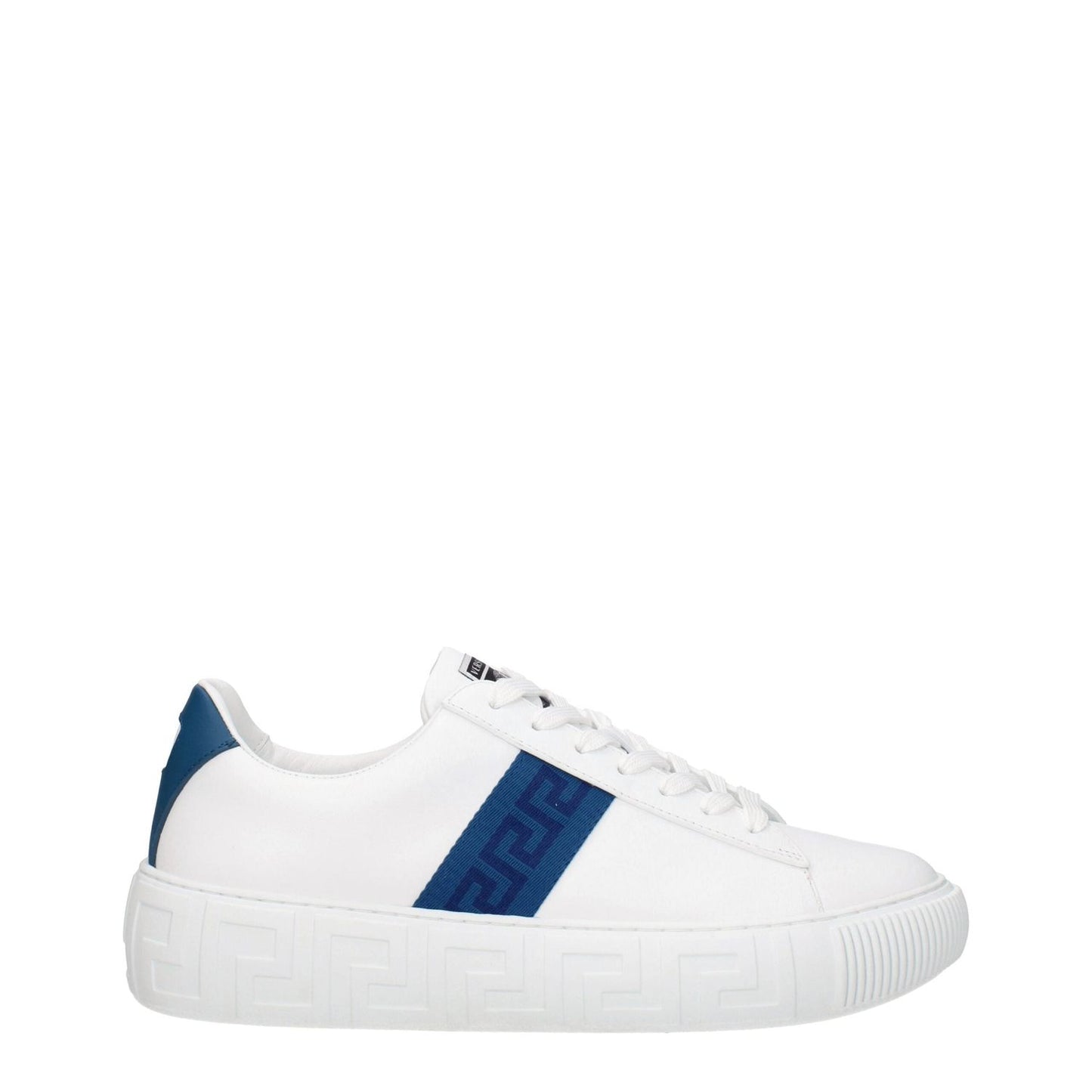 Versace White Leather Low Tops VE-8547404611849-EU40/US7