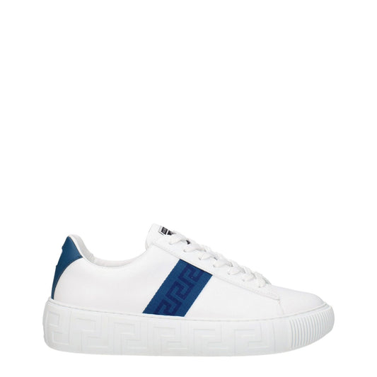 Versace White Leather Low Tops VE-8547404611849-EU40/US7