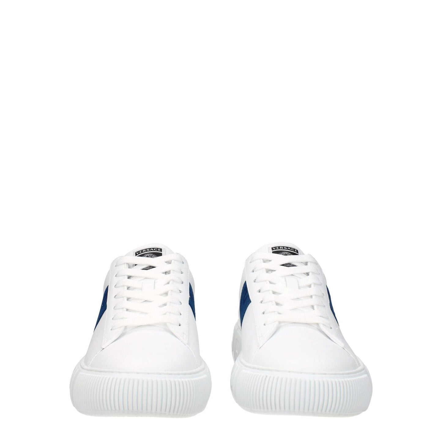 Versace White Leather Low Tops VE-8547404611849-EU40/US7