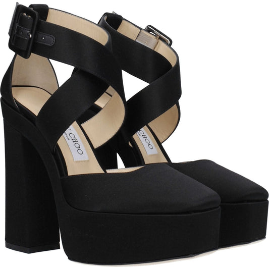 Jimmy Choo Black Satin Platforms JI-8547461988617-EU37/US7