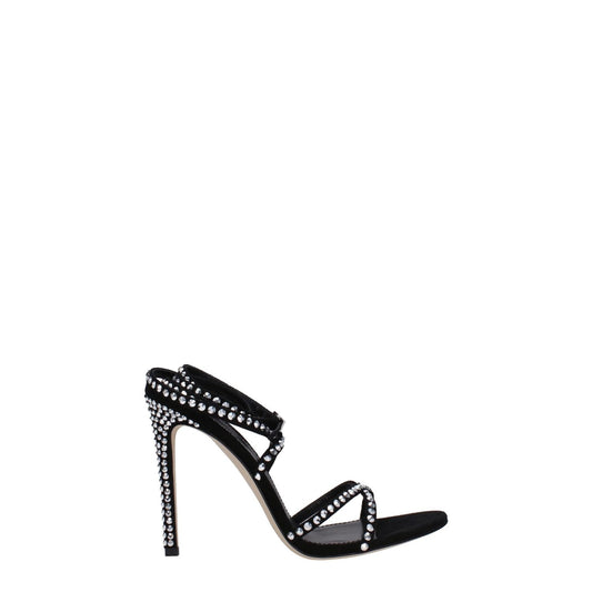 Paris Texas Black Leather Stiletto Heels Sandals PA-8547462283529-EU37/US7