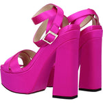 Jimmy Choo Pink Satin Platforms JI-8547462086921-EU36/US6