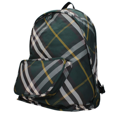 Burberry Green Fabric Large Backpack