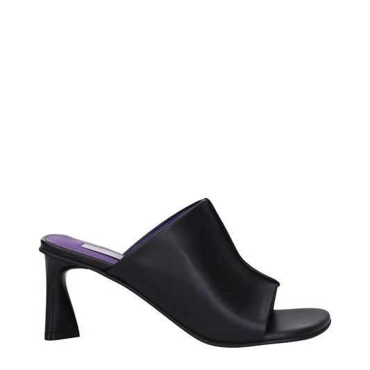 Stella McCartney Black Leather Stiletto Heels Sandals ST-9256254570761-EU36/US6