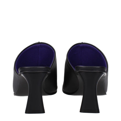 Stella McCartney Black Leather Stiletto Heel Sandals