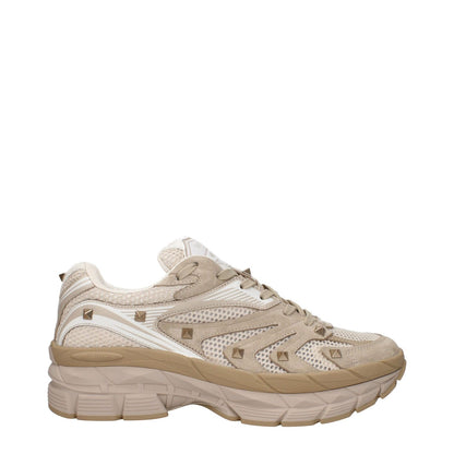 Valentino Garavani Beige Fabric Low Top Sneakers