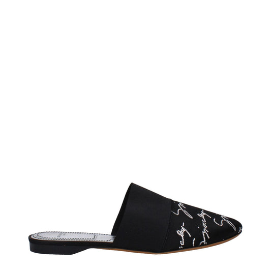 Givenchy Black Satin Slippers Sandals GI-9474436366601-EU35/US5