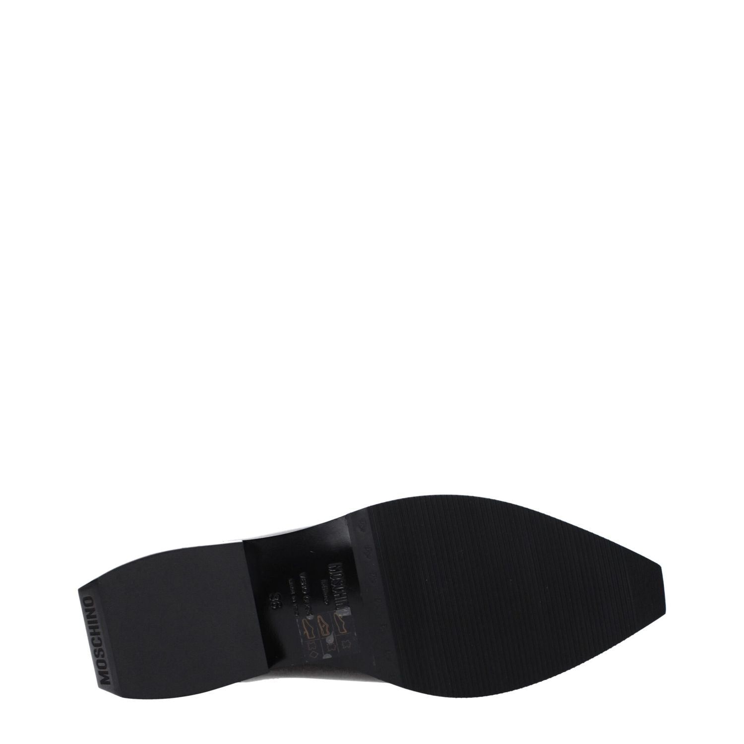 Moschino Black Leather Mules