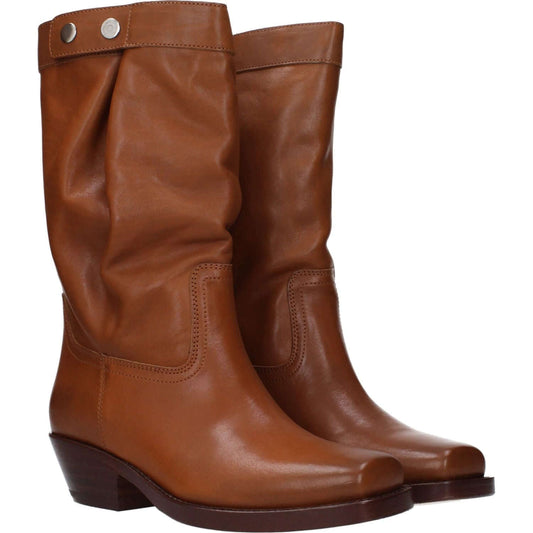 Isabel Marant Brown Leather Ankle Boots