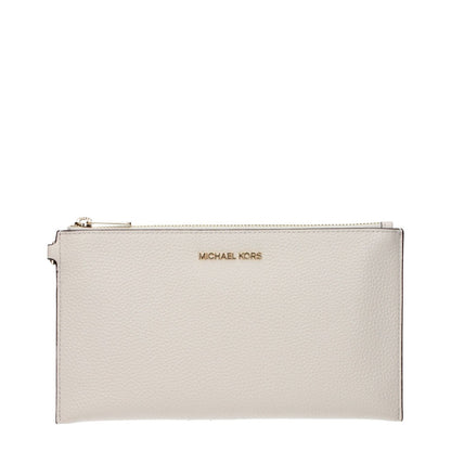 Michael Kors Beige Leather Clutch Bag