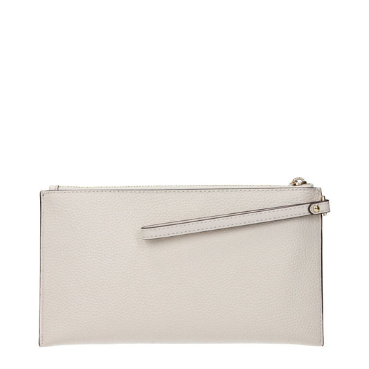 Michael Kors Beige Leather Clutch Bags MI15133084320009BT