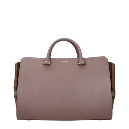 Burberry Gray Leather Handbag with front logo and adjustable shoulder strap, featuring removable shoulder option.