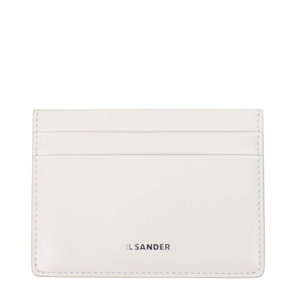 Jil Sander White Leather Cardholder