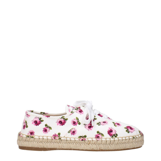 Prada White Fabric Espadrilles PR-15185694556425-EU35/US5