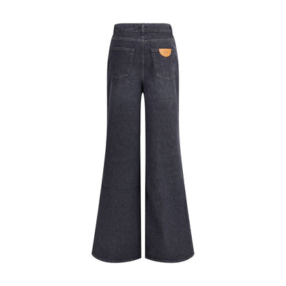 Chloé Black Cotton Flared Jeans