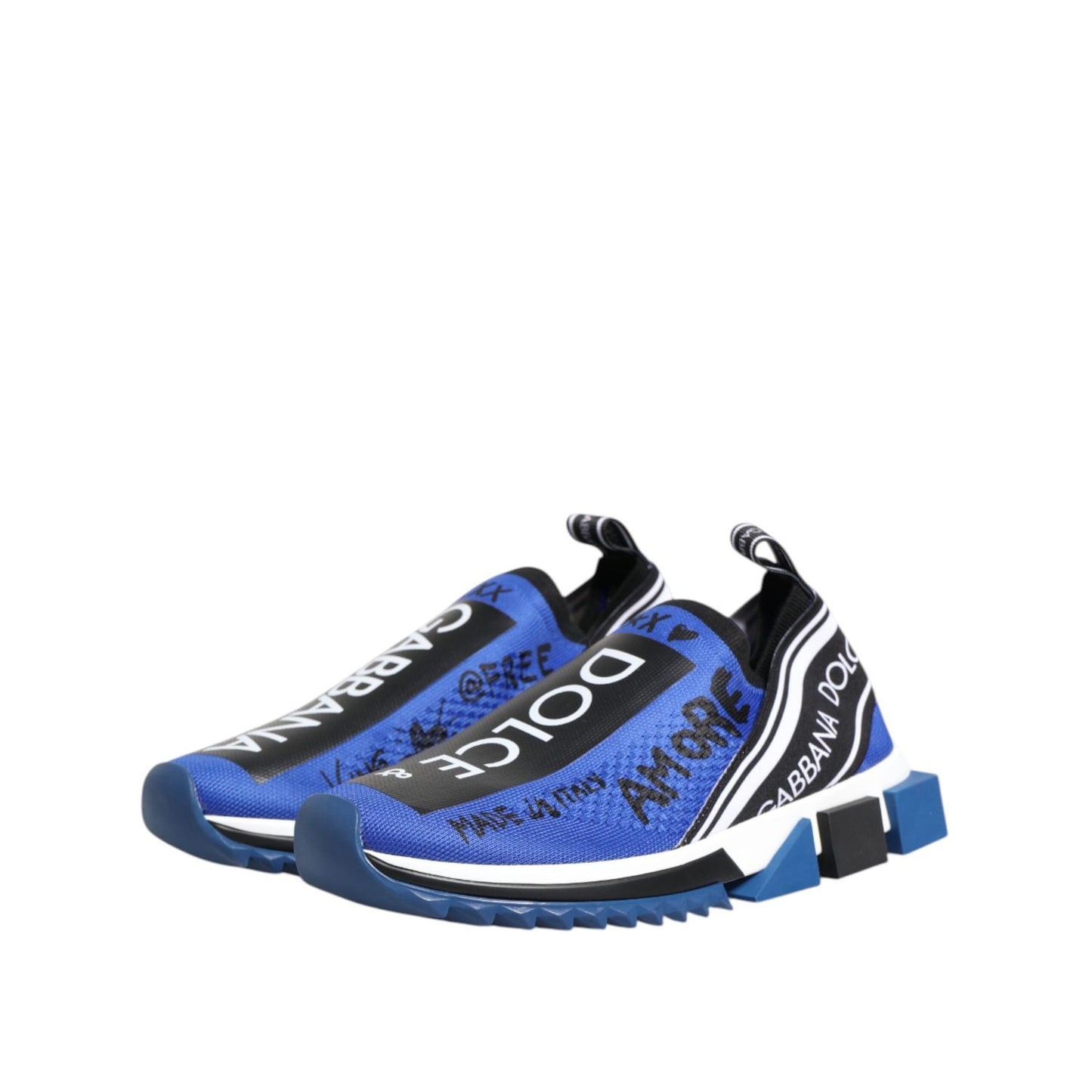 Dolce & Gabbana Blue Logo Low Top Sorrento Sneakers Shoes