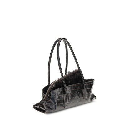 The Attico Black Calf Leather Bos Taurus Shoulder Bag