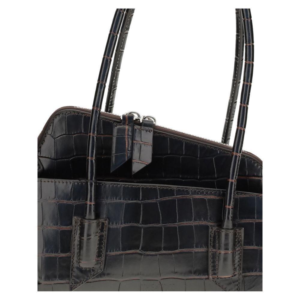 Front view with bag zipped and handles upright.