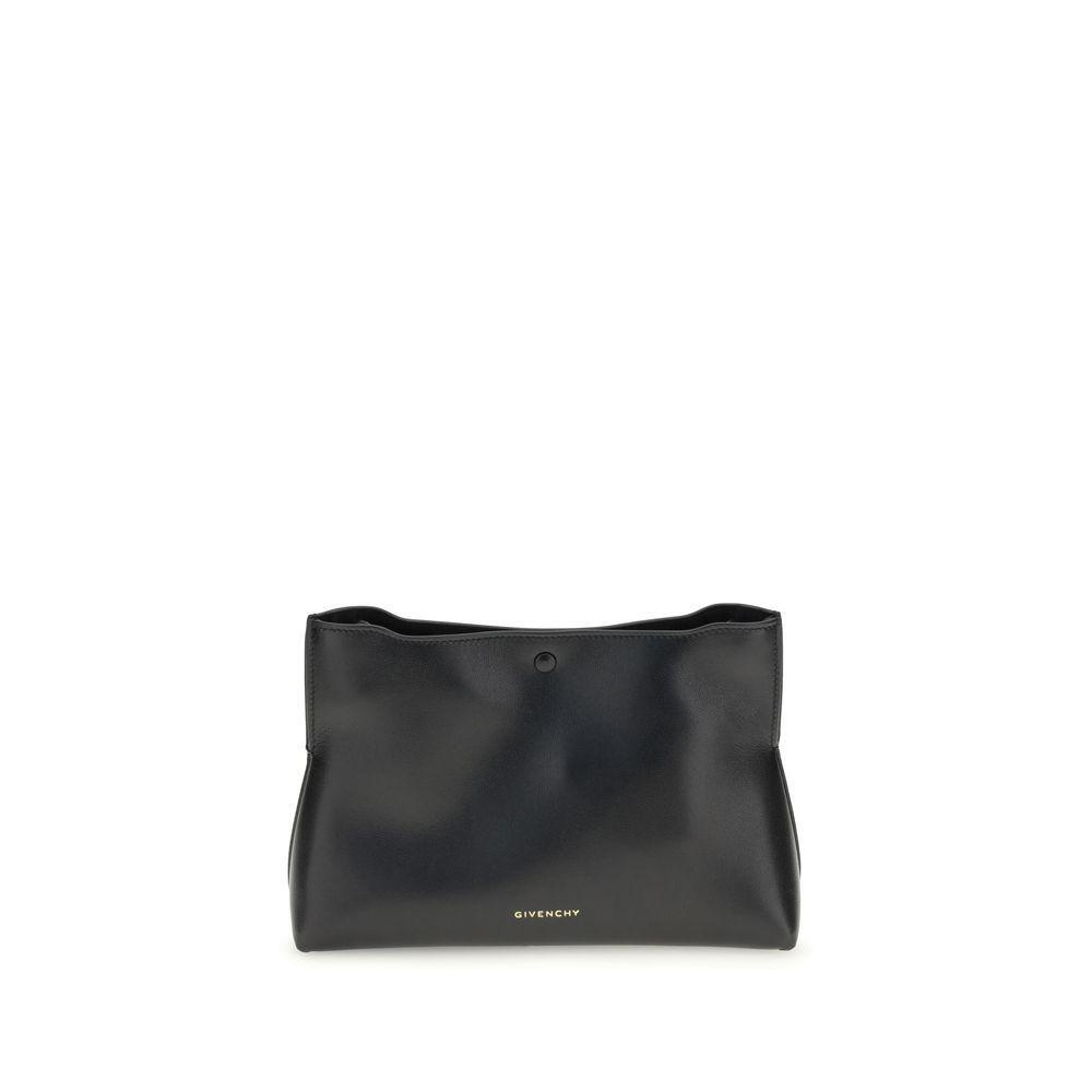 Front view with bag zipped and handles upright.