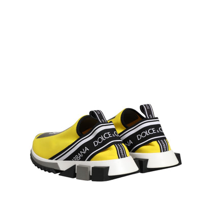 Dolce & Gabbana Yellow Logo Low Top Sorrento Sneakers Shoes