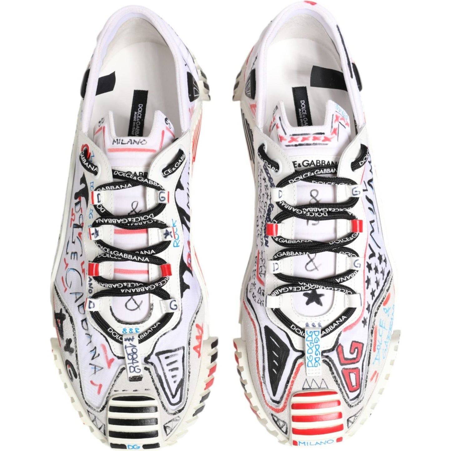Dolce & Gabbana Multicolor Low Top NS1 Men Sneakers Shoes MV7802-45