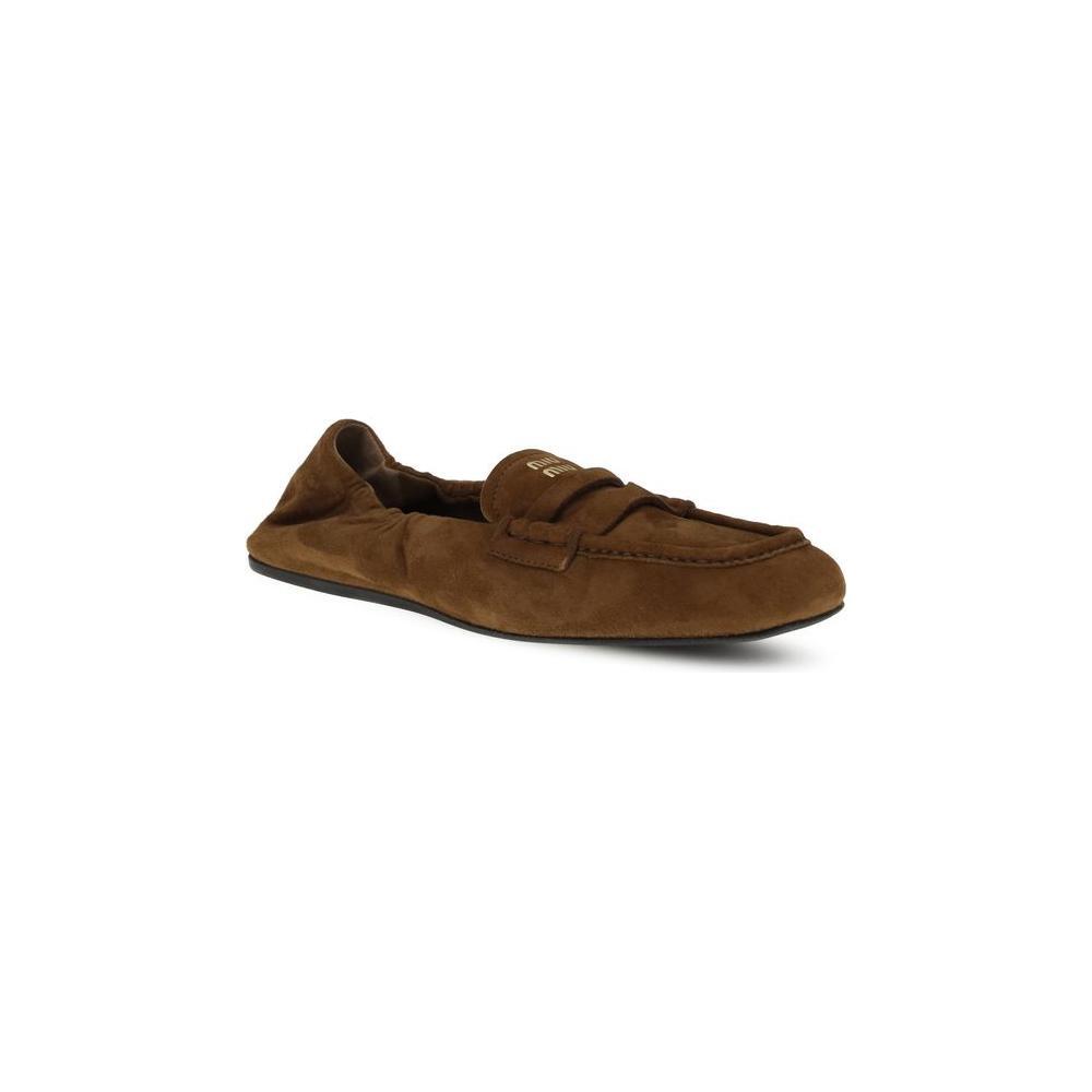 Miu Miu Suede Ruches Loafers MI-5D341EFD005008F0316-EU40/US10