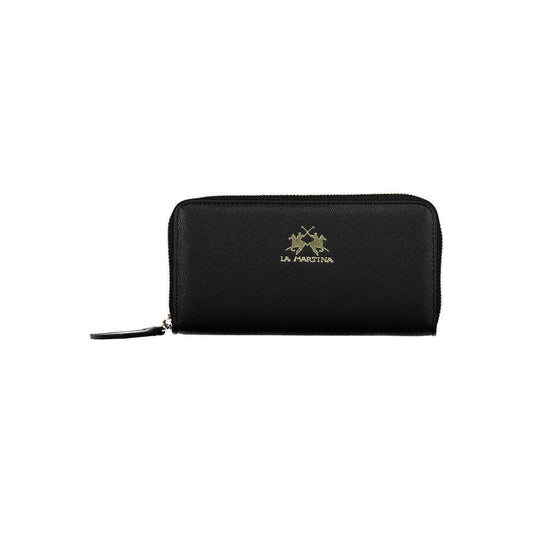 La Martina Black Polyethylene Wallet LA-20572