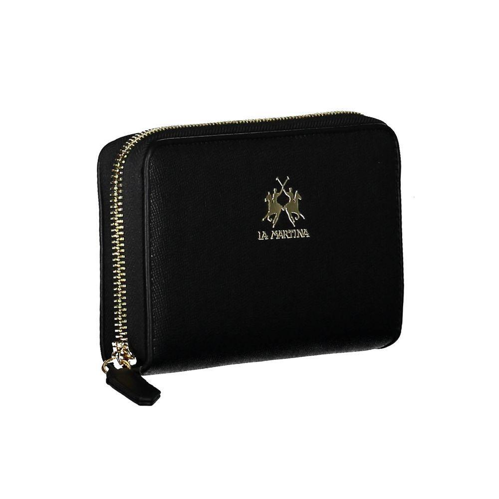 La Martina Black Polyethylene Wallet LA-20572