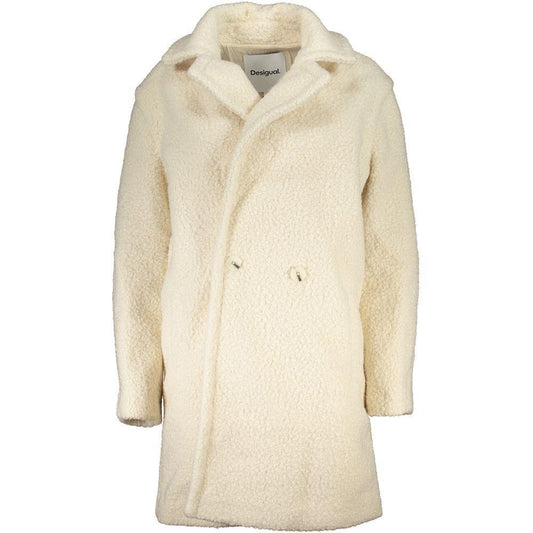Desigual White Polyester Jackets & Coat DE-24913-S