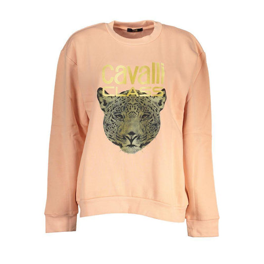 Cavalli Class Pink Cotton Sweater CA-28639-XS