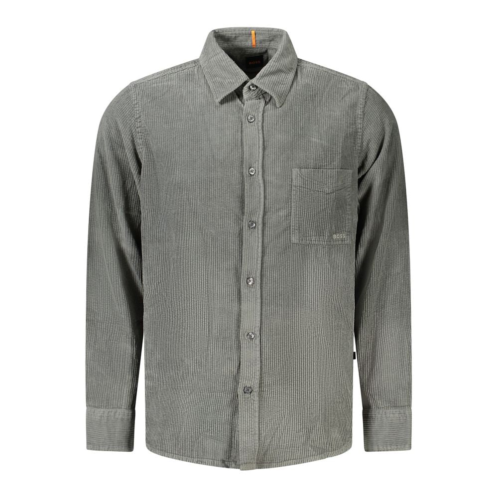 Hugo Boss Green Cotton Shirt BO-34546-S