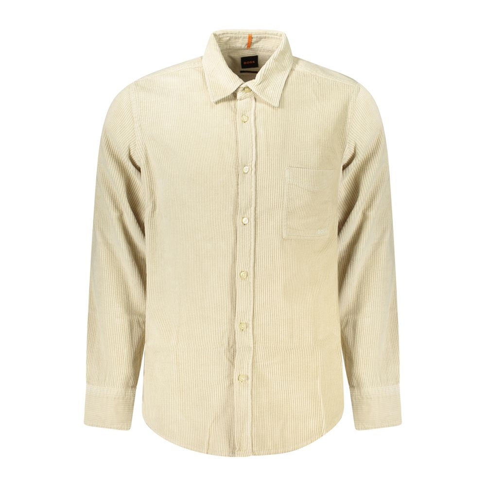 Hugo Boss Beige Cotton Shirt BO-34579-S