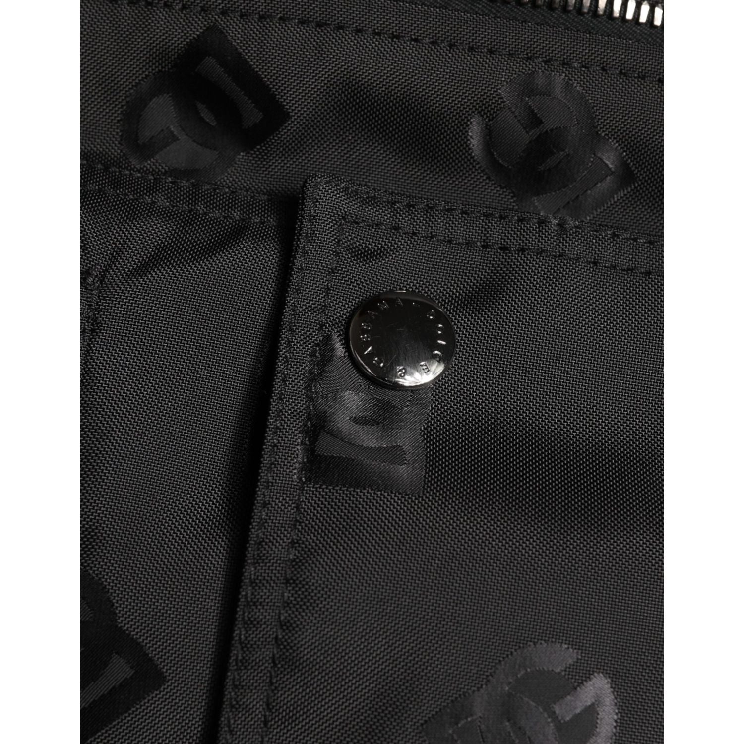 Dolce & Gabbana Black Cargo Windbraker Logo Mania Jacket