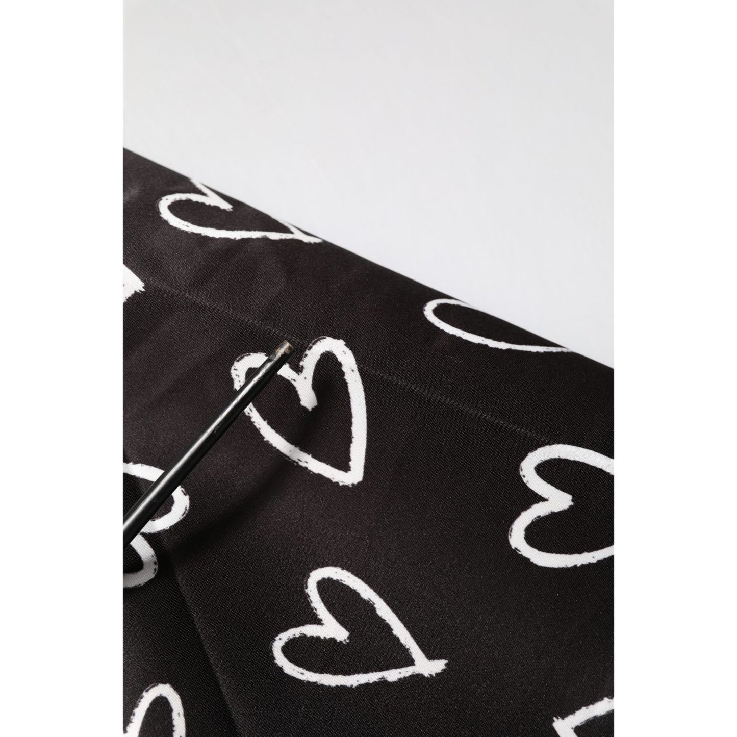 Dolce & Gabbana Black Polyester Heart Print Bomber Jacket