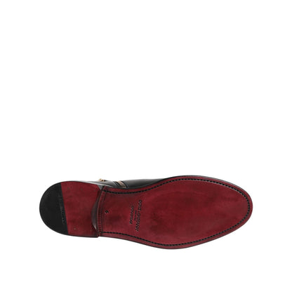 Dolce & Gabbana Black Chelsea Leather Mid Calf Boots Shoes