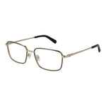 Guess Green Men Glasses Frame in metal, full-rim rectangle style with demo lenses and spring hinge, includes branded case.